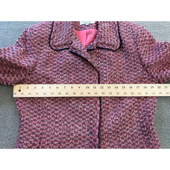 Emanuel Ungaro Size 14 Womens Pink Tweed Blazer Jacket - Picture 6 of 16